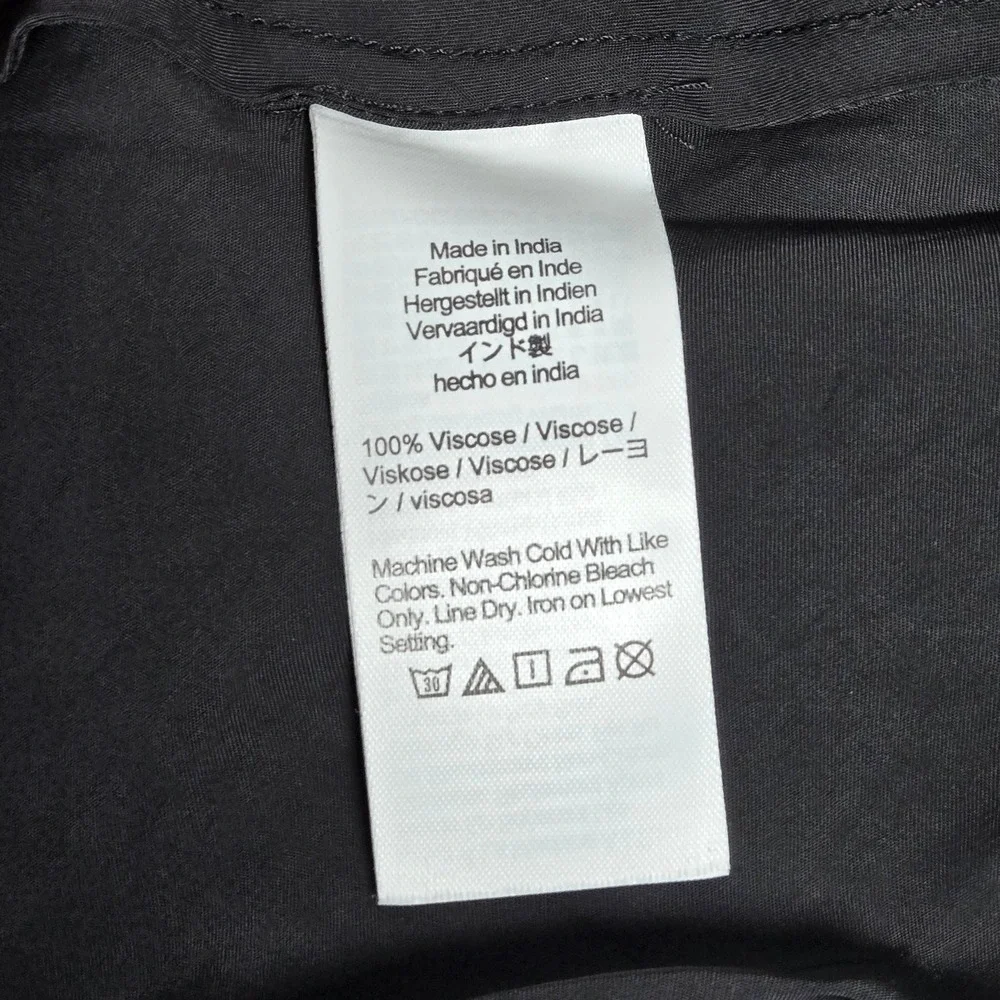 J. Crew Black Short Sleeve Satin like Tee